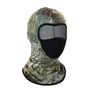 Men's Full Coverage Breathable Mesh Balaclava Python Camouflage Motorcycle Riding Face Mask Adjustable Headgear Summer - Product Image 4