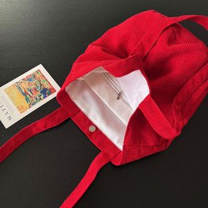 Sacs fourre-tout en velours côtelé et toile, sacs à bandoulière en velours côtelé, sacs fourre-tout jaunes en velours côtelé, style mode - Product Image 4
