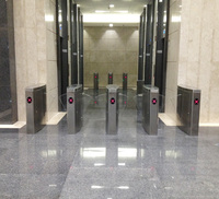 Puerta de torniquete con solapa de reconocimiento facial de tarjeta RFID, puerta de barrera con solapa de Control de entrada automático para edificio escolar