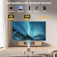 Vente directe usine Nouveau projecteur portable intelligent 4K 2025 WiFi double bande 5.0 Batterie intégrée 2-3h Android 11 3D 2Go/16Go
