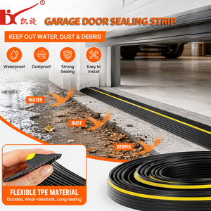 Joint de bas de porte en PVC, anti-poussière, insonorisant, antidérapant, flexible, pour porte de <span class=keywords><strong>garage</strong></span> double - Product Image 2