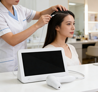 Analyseur de cheveux et de cuir chevelu HD 200X avec grossissement, microscope numérique USB, testeur de peau, appareil portable de détection des follicules pileux