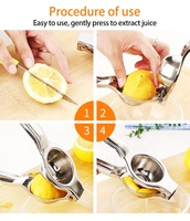 Presse-agrumes manuel multifonctionnel en alliage d'aluminium en forme d'oiseau, presse-citron double portable, outils de cuisine en PC, lame métallique