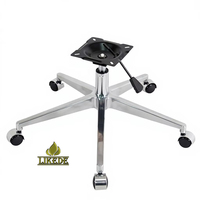 Base de chaise pivotante 5 étoiles en aluminium robuste, base de chaise en métal stable pour le bureau, les jeux et les meubles commerciaux