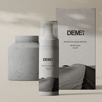 Distributeur de bouteilles en mousse mate personnalisé en gros emballage de soins de la peau pompe en plastique PET 100ml 150ml 200ml 250ml