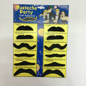 Fantaisie Costumes auto-adhésif faux sourcils <span class=keywords><strong>barbe</strong></span> Moustache Kit cheveux du visage Cosplay accessoires déguisement décoration pour mascarade - Product Image 2