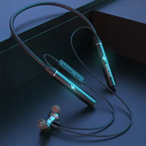 GYM530 Nirkabel BT5.1 In-Ear Magnetik <span class=keywords><strong>Neckband</strong></span> Pemutar MP3 Kartu TF Earphone Baterai 800mah Memori Logam Headphone Olahraga - Product Image 6