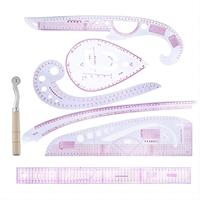 Set de Règles Courbes Françaises pour Couture et Patchwork, Outil Essentiel en Plastique pour Stylisme Vestimentaire et Travaux d'Aiguille