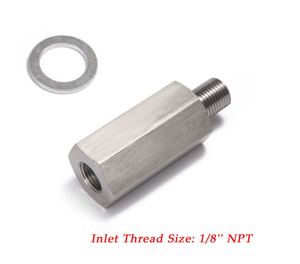 Нержавеющая сталь, понижающий 1/8 '', адаптер для датчика давления топлива NPT, манометр линии подачи T порт, 1/8NPT, M10 * 1,5, M12 * 1,5 - Product Image 5