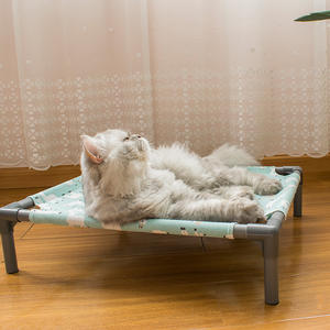 LYC04040 Verhoogde Draagbare Hond Bedden Kat Hangmat Met Standaard Wasbare Katoenen Canvas Trampoline Hond Bed - Product Image 5