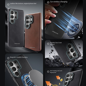 Fundas Magnéticas de Piel Sintética para Teléfono Móvil Samsung S26 S23 S24 Ultra S25 Plus S23 FE, con Carga Inalámbrica y Protección Contra Impactos - Product Image 6