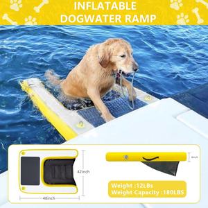 Private Label Vente en gros Planche gonflable pour chiot <span class=keywords><strong>Piscine</strong></span> pour chien Flotteur Rampe flottante Quais pour bateau à eau Plate-forme de quai gonflable - Product Image 5
