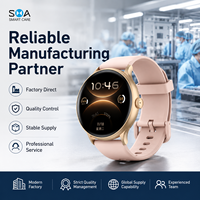 Reloj Inteligente Deportivo Circular Clásico Personalizado de Fábrica China para el Seguimiento Diario de la Salud y Llamadas Telefónicas