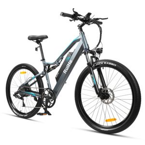 Bicicleta eléctrica de suspensión completa, marco de aleación de aluminio de 27,5 pulgadas, bicicleta de montaña Ruihe A7 con freno de disco hidráulico, bicicleta eléctrica - Product Image 1