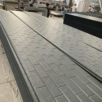 Panneaux muraux sandwich en PVC de 100 mm, insonorisés, ignifuges, en laine de roche, à motif de carreaux, métalliques sculptés, pour la décoration de façade d'hôtel