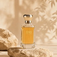 Flacon de parfum en verre transparent de haute qualité 50 ml, très vendu, parfum de luxe avec emballage haut de gamme, logo personnalisé