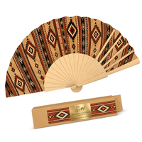 Éventail en bois de Paulownia imprimé sur mesure avec ouverture fluide - Souvenir du patrimoine du Moyen-Orient pour promotion d'entreprise