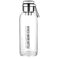 Meilleure vente : Bouteille d'eau transparente en borosilicate de grande capacité (700 ml/1 litre) avec infuseur à thé pour l'eau bouillante