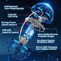Bola Voladora Controlada a Mano con Sensor de Movimiento LED 360 °   Lámpara de Suspensión Giratoria con Forma de Bola, Apta para Interiores y Exteriores