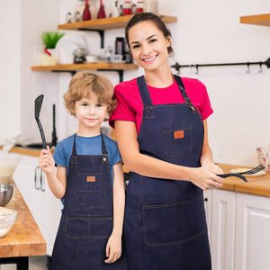 Venta al por mayor <span class=keywords><strong>de</strong></span> delantales Denim personalizados <span class=keywords><strong>para</strong></span> niños y niñas con 3 bolsillos grandes, <span class=keywords><strong>delantal</strong></span> <span class=keywords><strong>de</strong></span> trabajo ajustable <span class=keywords><strong>de</strong></span> lona <span class=keywords><strong>de</strong></span> algodón resistente - Product Image 3