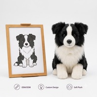Peluche personnalisée Border Collie, jouet réaliste en coton PP doux et moelleux, anti-stress, poupée chien, cadeau de vacances, décoration intérieure