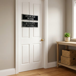 Letrero General para Montaje en Pared y Puerta de Cuarto de Servicio y Almacenamiento, Hecho a Mano, Ecológico, de Metal, Personalizable, Placa de Pared, Accesorio para el Hogar - Product Image 1