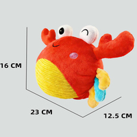 Jouet de voyage pour bébé, jouet musical et interactif pour le temps sur le ventre, crabe rebondissant en peluche, lapin rebondissant