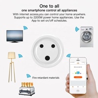 Prise intelligente WiFi SLS Tuya, norme sud-africaine, 10A 220-240V, avec contrôle à distance Alexa et Google Home