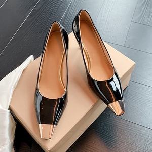 Women Thin Pointed High Heel Shoes <b>Leather</b> <b>Sexy</b> High Heel Shoes Pointed Pump - Product Image 5