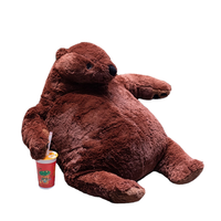 CE CPC gecertificeerd EN71 gecertificeerd milieuvriendelijke knuffelige gigantische gewogen teddybeer van PP katoen, gewassen pluche knuffeldier voor thuis
