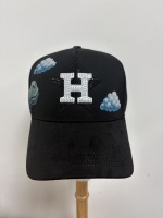 Cappello Trucker con Strass e Lettera H Ricamata in 3D, Stampa Sublimatica a Stella, Cappellino da Baseball Snapback per Uomo, Vendita all'Ingrosso