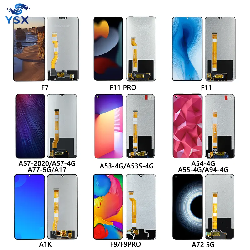 Assembly Lcd displays for OPPO F7 F9 F11 PRO Lcd replacement for Oppo A57 A77 A53 A53s mobile phone lcds for Oppo A54 A55 A72