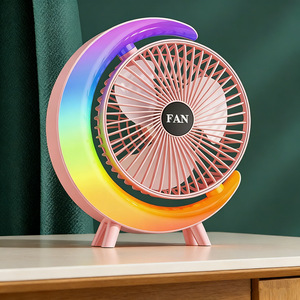 Portable USB Fan With Led Light 3 Speed Rechargeable For Office Dormitory Small Electric Fan DC Motor - Product Image 3