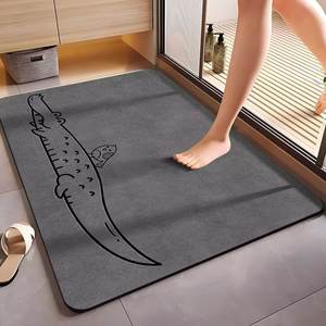 Alfombra de Baño Absorbente de Tierra de Diatomeas con Diseño de Dibujos Animados Personalizado, de Secado Rápido, Antideslizante y Resistente a las Manchas para el Hogar, Baño y Puerta - Product Image 2