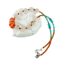 Collier de pierres précieuses fait à la main en argent Sterling 925, huître Turquoise, quartzite rouge, Orange, grenat de mandarine