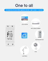 Interrupteur intelligent WiFi Tuya Smart Home Tuya IOT 10A AC 90-250V Blanc SCW NF101 Contrôle vocal Alexa Google Home Interrupteur disjoncteur