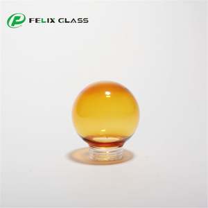 Abat-jour de table en verre borosilicate 3.3 de couleur ambre, fait main, avec douille G9, unique, fabriqué en Chine pour la décoration intérieure - Product Image 1