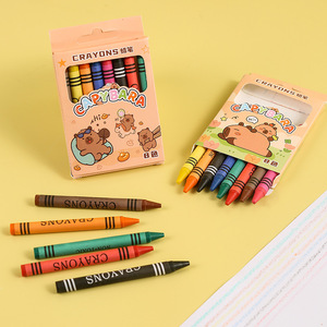 Crayones Kapibala de 8 colores no tóxicos para niños, suministros de arte para dibujar - Product Image 3