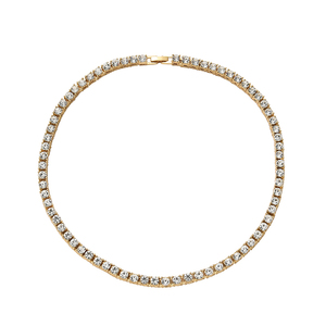 Iced out-cadena de tenis ostentosa de hip hop, <span class=keywords><strong>Gargantilla</strong></span> con abalorio de <span class=keywords><strong>diamante</strong></span>, cadena de joyería, tenis con <span class=keywords><strong>diamante</strong></span> completo - Product Image 1