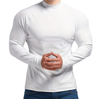 T-shirt de compression à manches longues pour homme, personnalisé par l'usine OED, séchage rapide, couche de base pour la course à pied, le basketball, la gym et l'entraînement