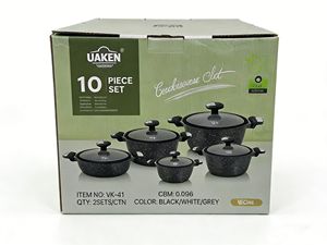 Ensemble de 10 ustensiles de cuisine en aluminium forgé antiadhésif pour hôtels et restaurants, marmite de 32 cm, fabrication chinoise, outils de cuisine - Product Image 5