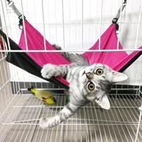 Hamac pour chat suspendu en polaire à motif uni pour l'automne et l'hiver, lit pour animaux de compagnie réglable, lit pour animaux de compagnie écologique