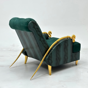 Chaise de canapé en <span class=keywords><strong>tissu</strong></span> à bouton-poussoir classique fait à la main avec accoudoir en métal pour salon et chambre à coucher pour appartement hôtel - Product Image 3