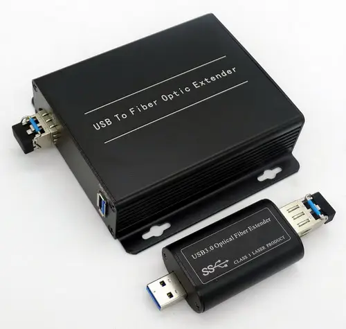 USB3.0 Over Fiber Extender, Memperluas USB 3.0 Melalui Serat Hingga 250M dengan Kabel Serat Optik LC Tunggal atau Ganda