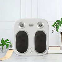 Masseur de pieds vibrant Shiatsu électrique chauffant infrarouge avec fonction de tapotement, batterie rechargeable, fonction musicale et contrôle de la minuterie