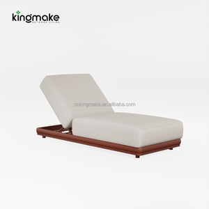 Ensemble de mobilier <span class=keywords><strong>d</strong></span>'extérieur commercial, lit de soleil pour hôtel, bord de piscine, chaise longue en aluminium haut de gamme réglable avec coussin - Product Image 6