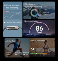 Prix Usine ETQ14 Mini Bracelet Connecté Santé ECG Fréquence Cardiaque SpO2 TA Température Suivi du Sommeil 188 Sports BT5.3 Écran TFT IP67
