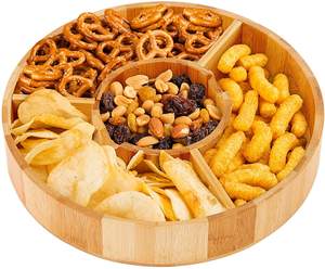 Juego de Platos de Madera para Servir Aperitivos con Tazón para Salsa, Guacamole, Nachos, Verduras, Tacos y Otros Bocadillos - Product Image 4