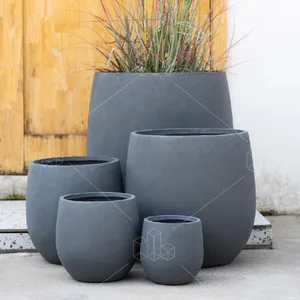 Vòng Cực Lớn Vườn Planters Xi Măng Flower Pot Bê Tông Ngoài Trời Chậu Cây