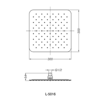 Douche de plafond moderne en acier inoxydable brossé de luxe, très vendue, avec pommeau de douche moderne de haute qualité en céramique effet pluie